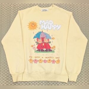 Madhappy Perfect Day Midweight 100% Cotton Sweatshirt Size Small Made in USA